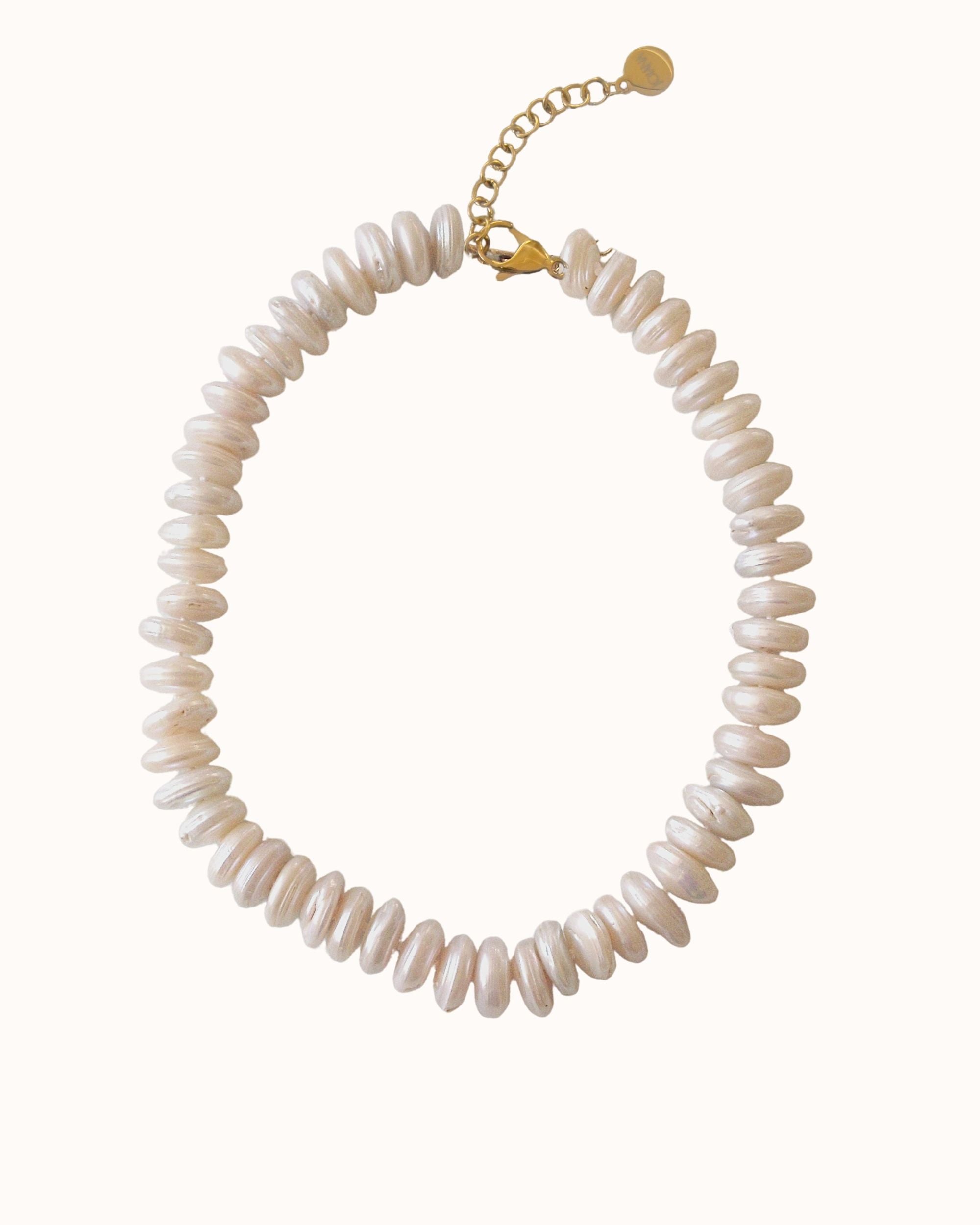 93.jpg Rondelle Pearl Necklace - Image 1
