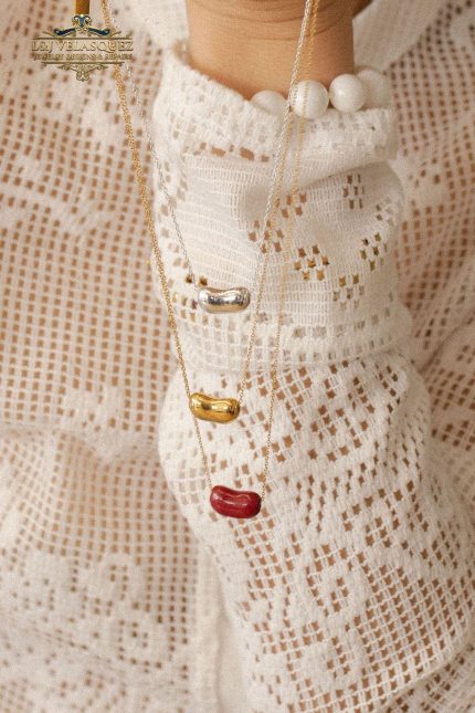Bean Necklace - Milk product image 2 by L&J Velasquez Jewelry Designs & Repairs LLC