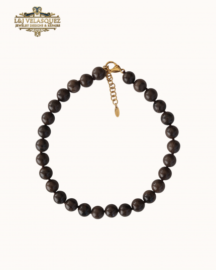 Mello Stone Necklace- Chocolate by L&J Velasquez Jewelry Designs & Repairs LLC
