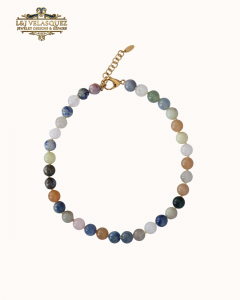 Mello Stone Necklace- Colour Agate by L&J Velasquez Jewelry Designs & Repairs LLC