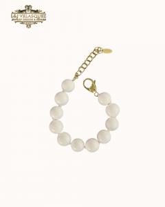 Mello Stone Bracelet- Milky by L&J Velasquez Jewelry Designs & Repairs LLC