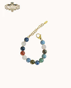 Mello Stone Bracelet- Colour Agate by L&J Velasquez Jewelry Designs & Repairs LLC