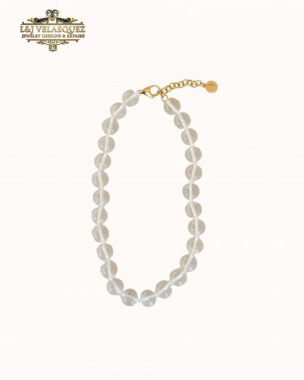Mello Stone Necklace - Crystal by L&J Velasquez Jewelry Designs & Repairs LLC