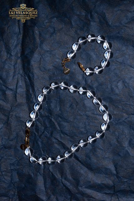 Mello Stone Necklace - Crystal product image 2 by L&J Velasquez Jewelry Designs & Repairs LLC