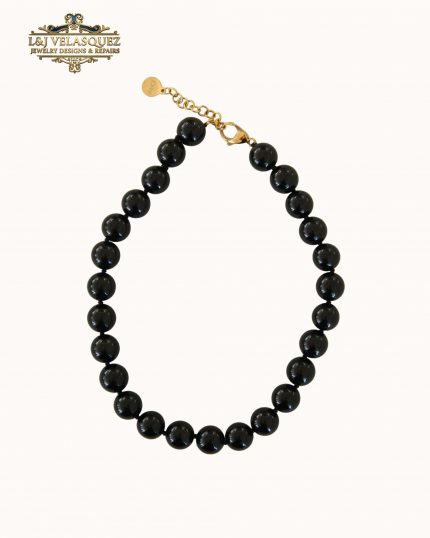 Mello Stone Necklace - Noir by L&J Velasquez Jewelry Designs & Repairs LLC