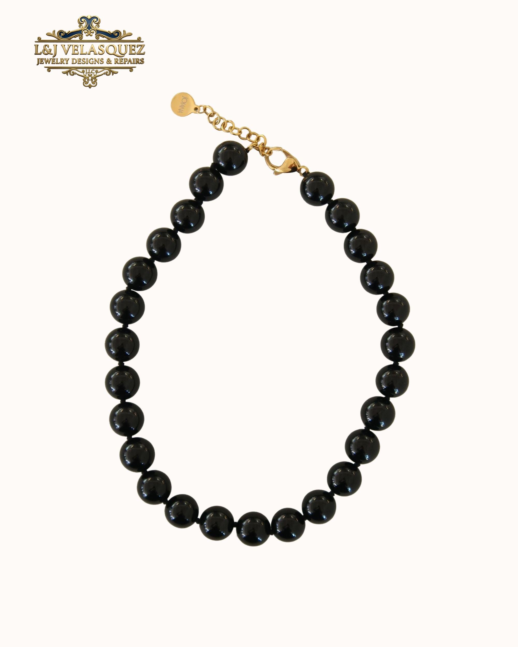 Mello Stone Necklace - Noir Mello Stone Necklace - Noir by L&J Velasquez Jewelry Designs & Repairs LLC
