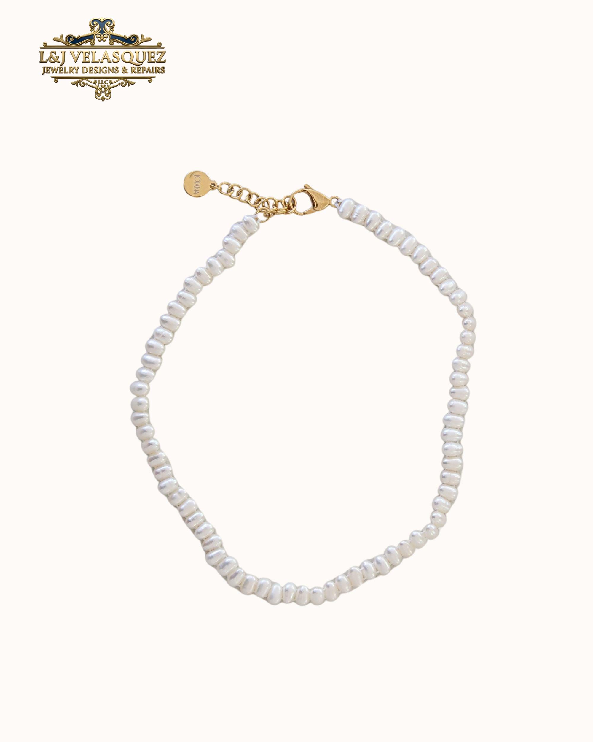Pebble Pearl Necklace Pebble Pearl Necklace by L&J Velasquez Jewelry Designs & Repairs LLC