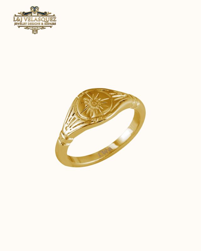 Moonbeam Pinky Ring by L&J Velasquez Jewelry Designs & Repairs LLC