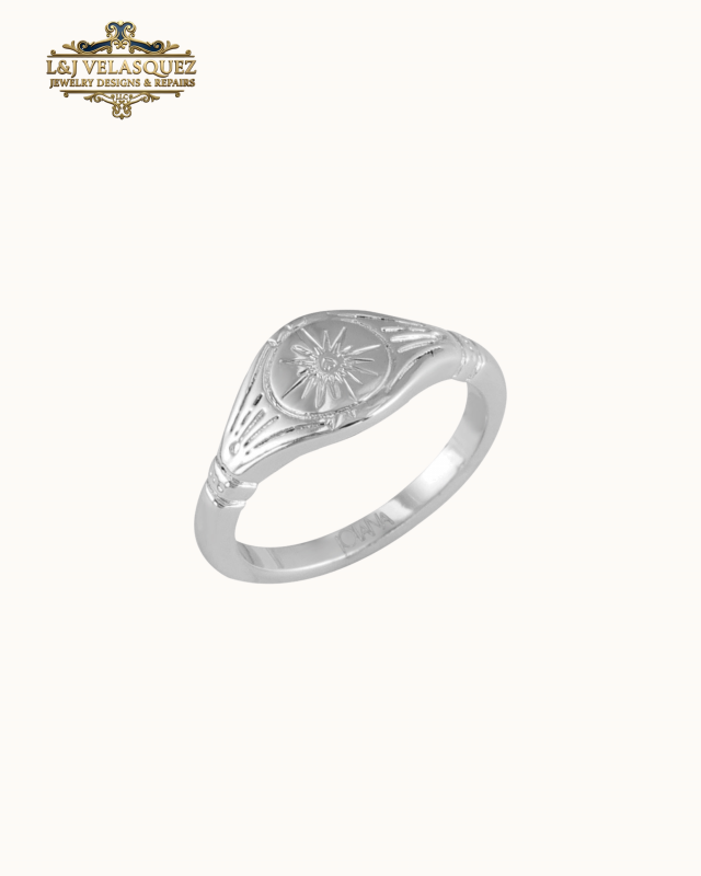 Moonbeam Pinky Ring product image 2 by L&J Velasquez Jewelry Designs & Repairs LLC
