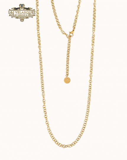 Long Rolo Chain by L&J Velasquez Jewelry Designs & Repairs LLC