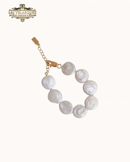 Coin Pearl Bracelet by L&J Velasquez Jewelry Designs & Repairs LLC