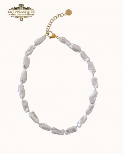 Biwa Pearl Necklace by L&J Velasquez Jewelry Designs & Repairs LLC