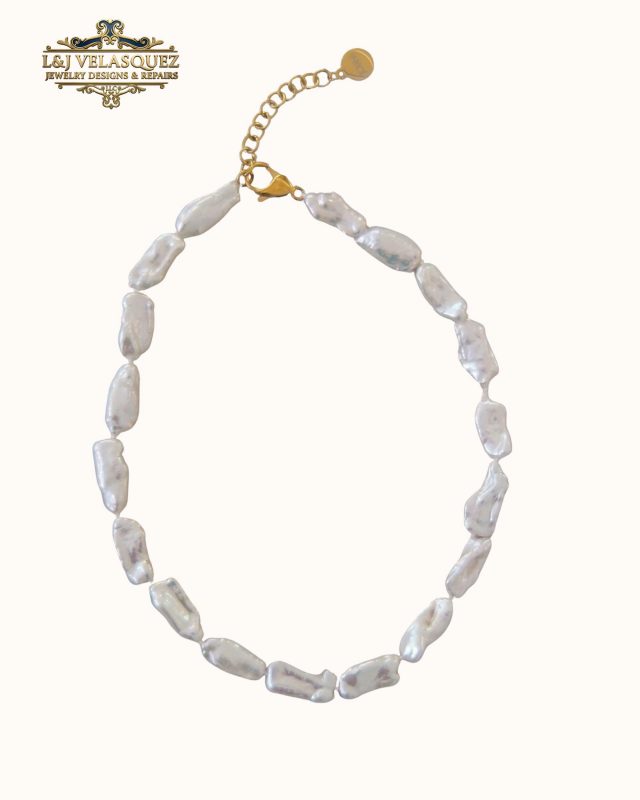 Biwa Pearl Necklace by L&J Velasquez Jewelry Designs & Repairs LLC